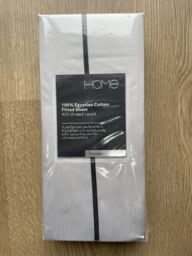 Egyptian 100% Cotton Fitted Sheet Double Grey 190x135 X30cm 400 Thread
