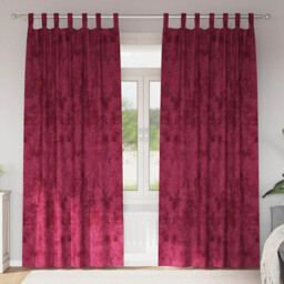 Curtain With Curtains 2 Pcs Wine Red 225 X 140 Cm Velvet Vidaxl