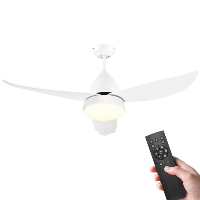 Homcom Reversible Ceiling Fan With Light, 3 Blades, Mount Lighting