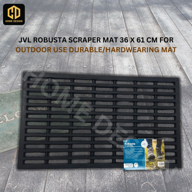 Jvl Robusta Scraper Mat 36 X 61 Cm For Outdoor Use Durable/hardwearing