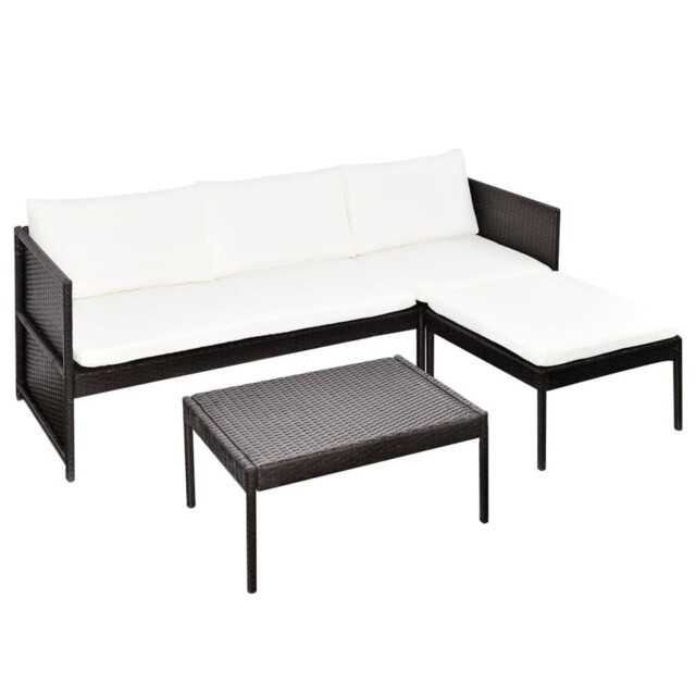 Outdoor Lounge Set 9 Pieces Garden Lounge Set Wicker Sofa Poly Rattan