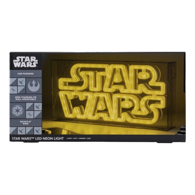 Star Wars Logo Led Neon 30cm Light Officially Licensed Paladone Free
