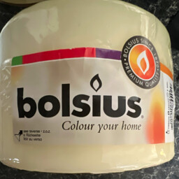 Bolsius White Round Wax Pillar Candle 100mm X 150mm 50h Burn Time