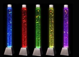 Large 183cm Round Bubble Tube With Colour Changing Led Lights Sensory