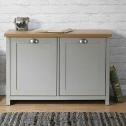 Grey/ Oak Lancaster Hallway Shoe Storage Unit- Local Delivery Only