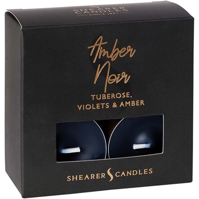 Shearer Candles Amber Noir Fragrance Long Lasting Scented Tealights