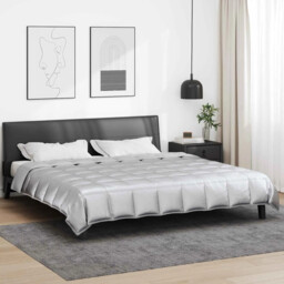 Full Year Duvet Silver 220 X 200 Cm Satin And Microfiber Vidaxl