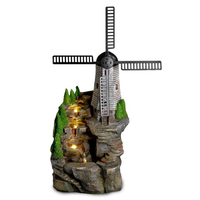 Garden Fountain Water Feature Led Lights Indoor Outdoor Polyresin