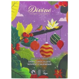 Divine Natural Fairtrade Dark Chocolate Advent Calendar 85g 10 Pack