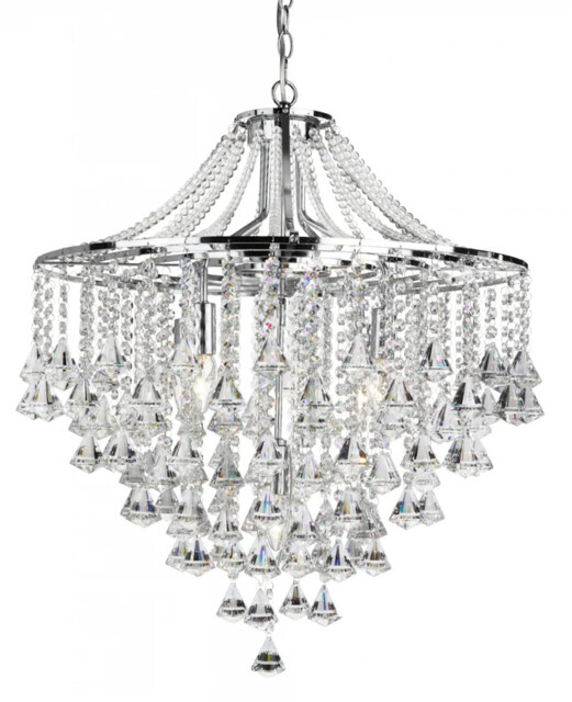 Ceiling Light Silver Dorchester 5 Chrome Searchlight 3495-5cc