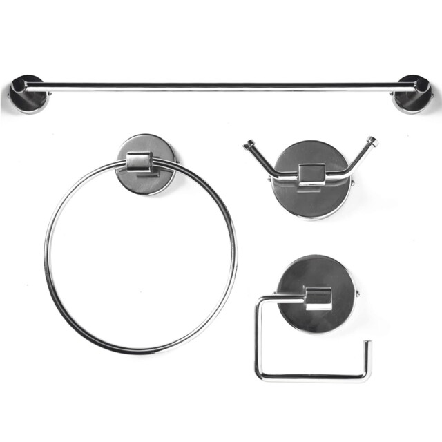 Bathroom Accessory Set Towel Rail Tissue Holder Hand Towel Ring Robe