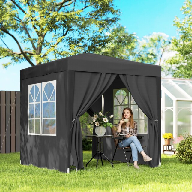 2m X 2m Garden Heavy Duty Pop Up Gazebo Marquee Party Tent Canopy