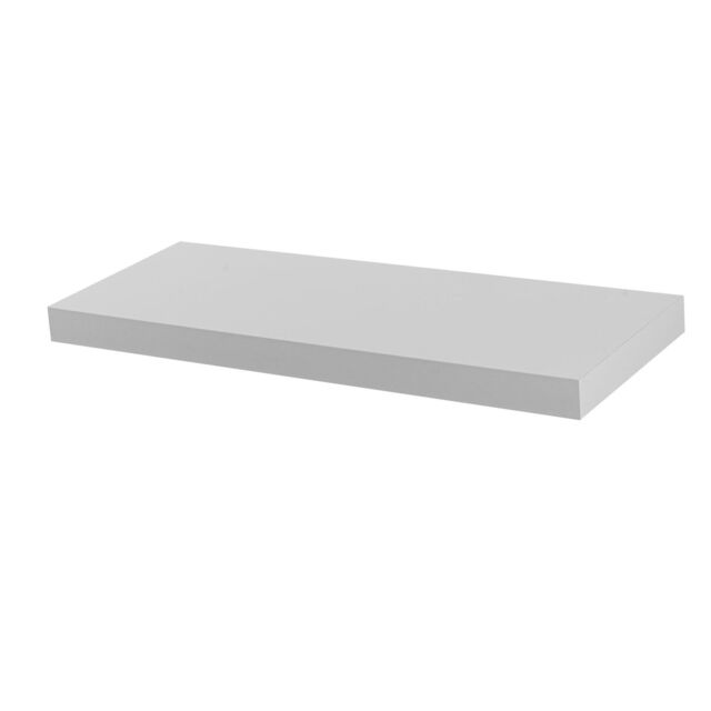Floating Wall Shelf Wooden Shelves Wall Storage 60cm - White