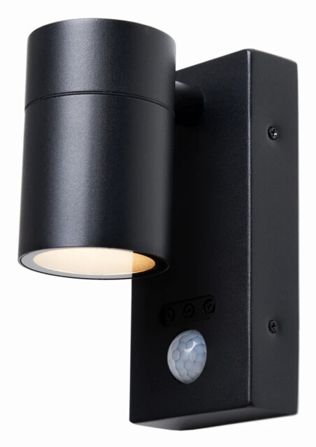 Outdoor Light Black Leto Spot Ip65 Pir Motion Sensor Zink