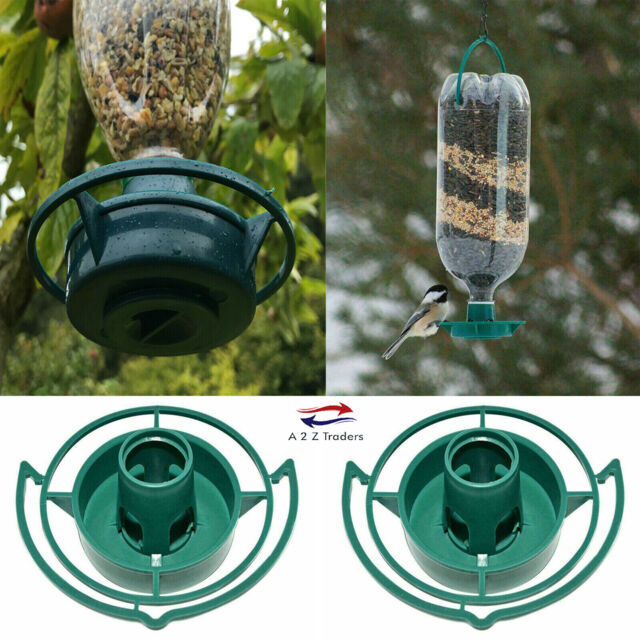 Bird Seed Feeders Bottle Top (2 Pack) Bird Feeder Kit Recycle Plastic