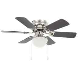 Ornate Ceiling Fan With Light 82 Cm Dark Brown Vidaxl