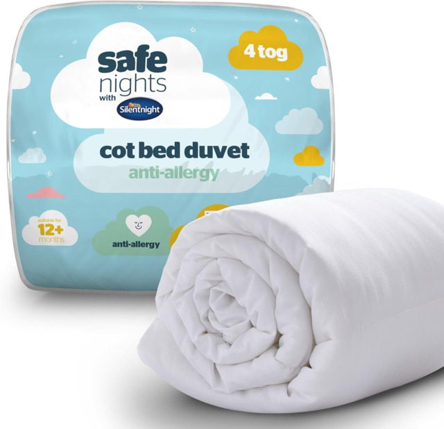 Silentnight Safe Nights Cot Bed Duvet 4 Tog – Anti Allergy Lightweight