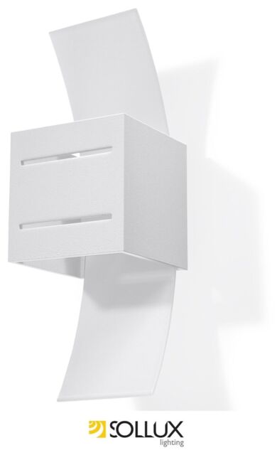 Indoor Wall Lamp Loreto Aluminium Glass White G9 Led Sollux Lighting
