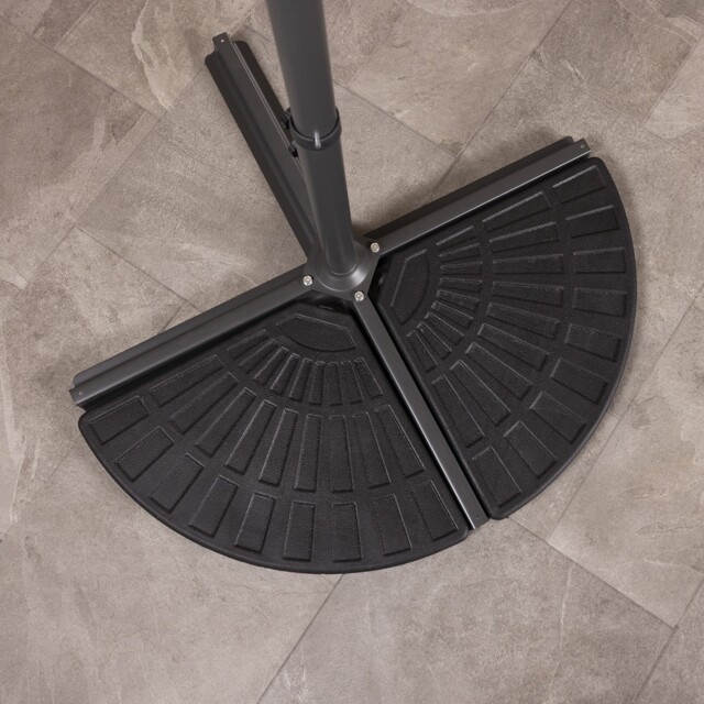 Patio Banana Hanging Cantilever Umbrella Parasol Base Weights Stand -2