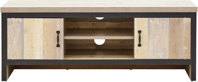 Boston 2 Door Tv Media Unit Oak Loft Studio Apartment Furniture