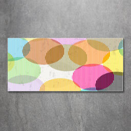 Tulup Glass Print Wall Art Image Picture 120x60cm - Colorful Circles