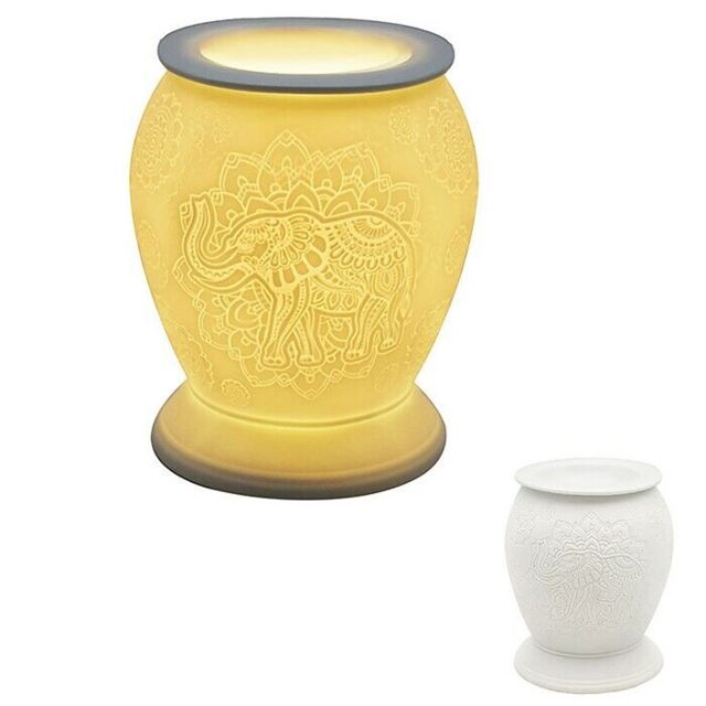 Desire Aroma Elephant Porcelain White Lamp Wax Melt Oil Burner