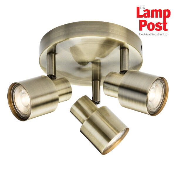 Knightsbridge Csp2ab 230v Gu10 Triple Spotlight Ceiling Light -