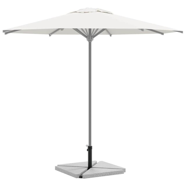 5 Piece Garden Parasol Base Set Granite And Steel