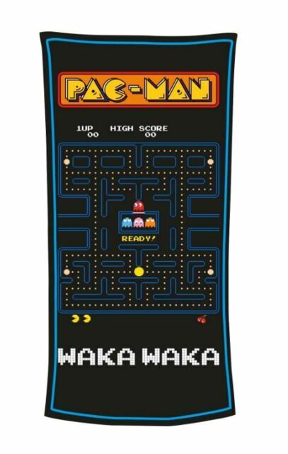 Official Pac Man Retro Gaming Large Bath Beach Towel With Tags