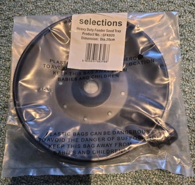 Bird Feeder Seed Catcher Tray Attachment (x 1)