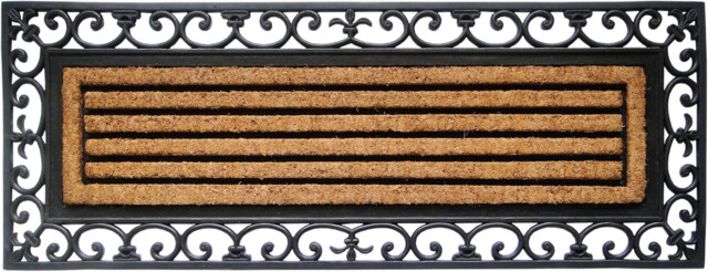 Ehc Extra Large Non-slip Outdoor Or Indoor Rubber Coir Door Mat -