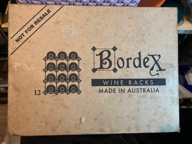 Bordex Real Hardwood 12 Bottle Wine Rack Storage Bar Display, In Box