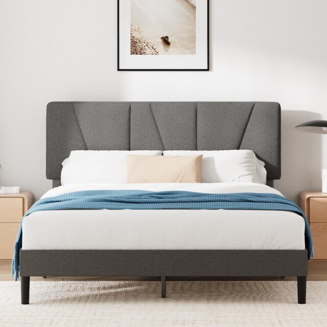 Maya Double Bed Frame – Bed 135 X 190 Cm – 30cm Height – Upholstered