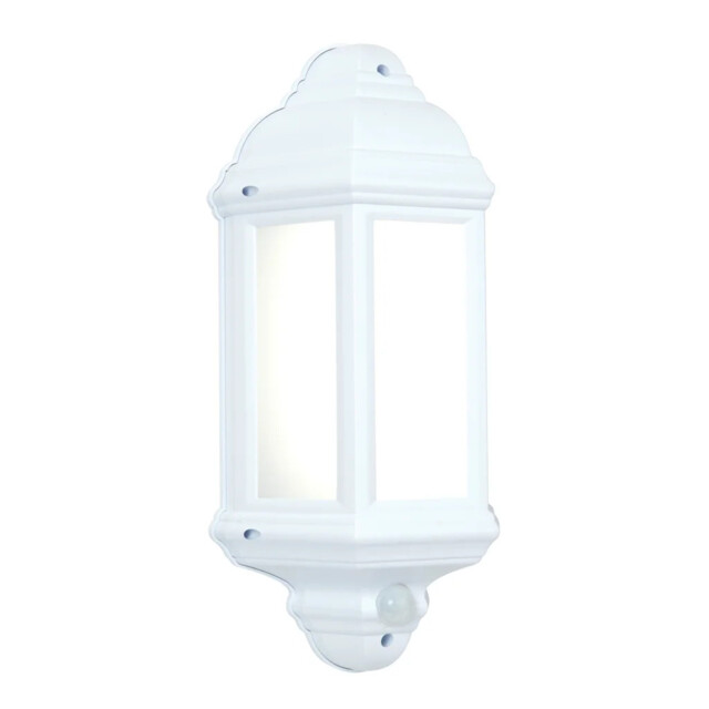 Outdoor Light White Halbury Led Wall Matt Pir Saxby 54554