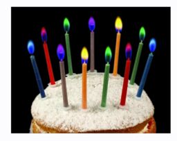 Multi Colored Birthday Cake Candles Safe Flames Wedding/christmass