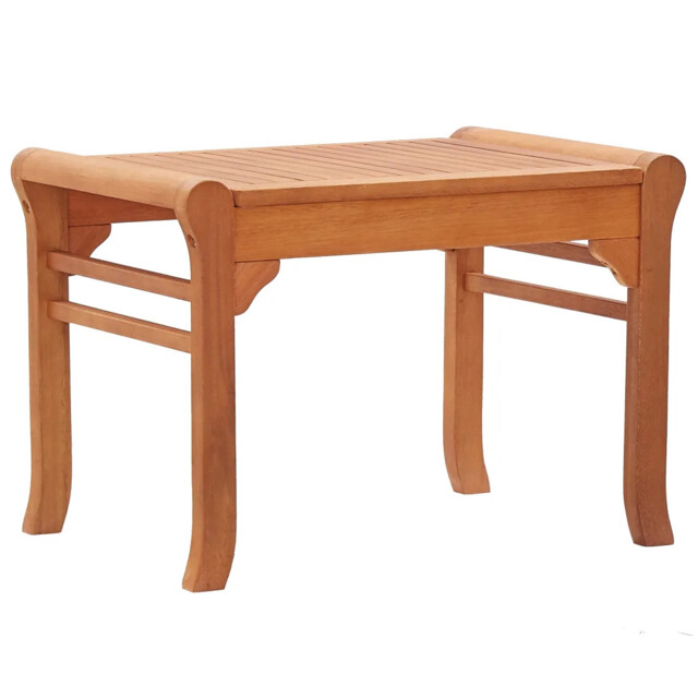 Bench Solid Eucalyptus Natural Wood 64x44x45 Cm Weather-resistant