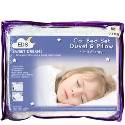 Eds Baby Cot Bed Duvet 7.5 Tog Anti-allergy Set Quilted 2pc 7 .5 Tog,