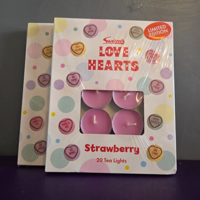 Swizzels Love Hearts Scented Tealights 20 Pack X 2 - Limited Edition