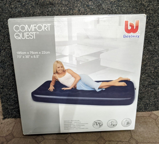 Bestway Comfort Quest Inflatable Single Bed 185cm X 76cm X 22cm -