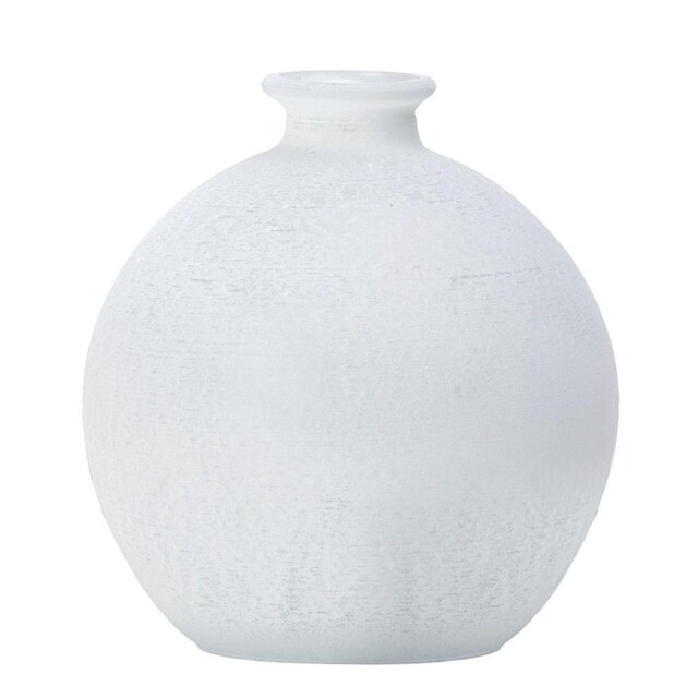 Litecraft Small Frosted Glass Vase Styled Table Lamp With Inline On/