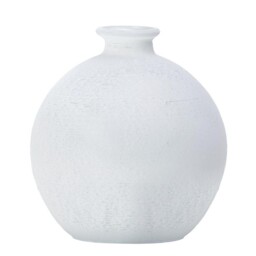 Litecraft Small Frosted Glass Vase Styled Table Lamp With Inline On/