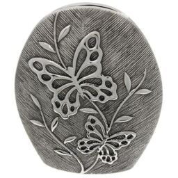 Gunmetal Butterfly Modern Round Edge Vase Ceramic Vase