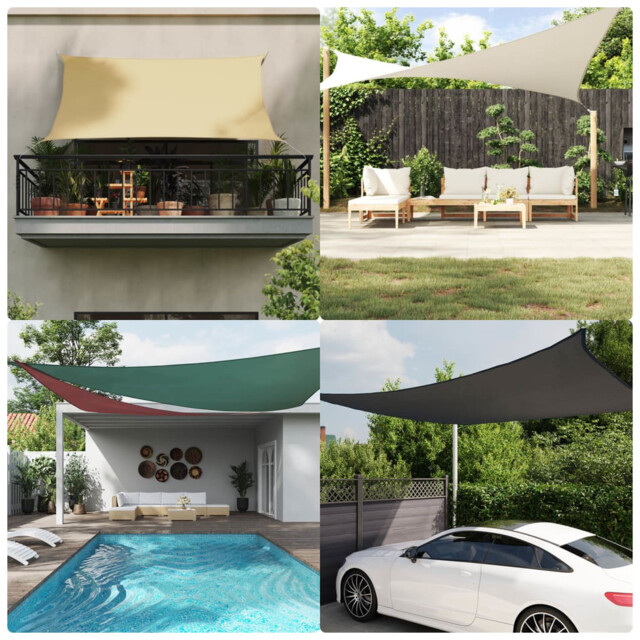 Sunshade Sail Square 3.6x3.6m Terracotta Pu Coated Oxford Fabric Uv