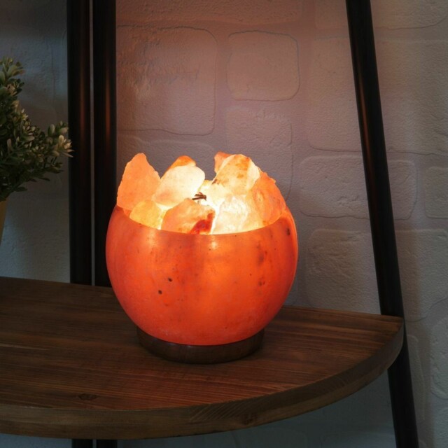 Home Living Himalayan Rock Salt Fire Basket Light