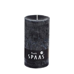 Spaas 6 Rustic Unscented Pillar Candles D 70 Mm X H 130 Mm, Black