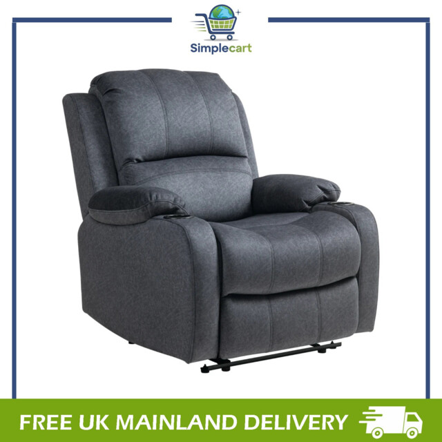 Recliner Armchair For Living Room, Recliner Chair With Cup Holder