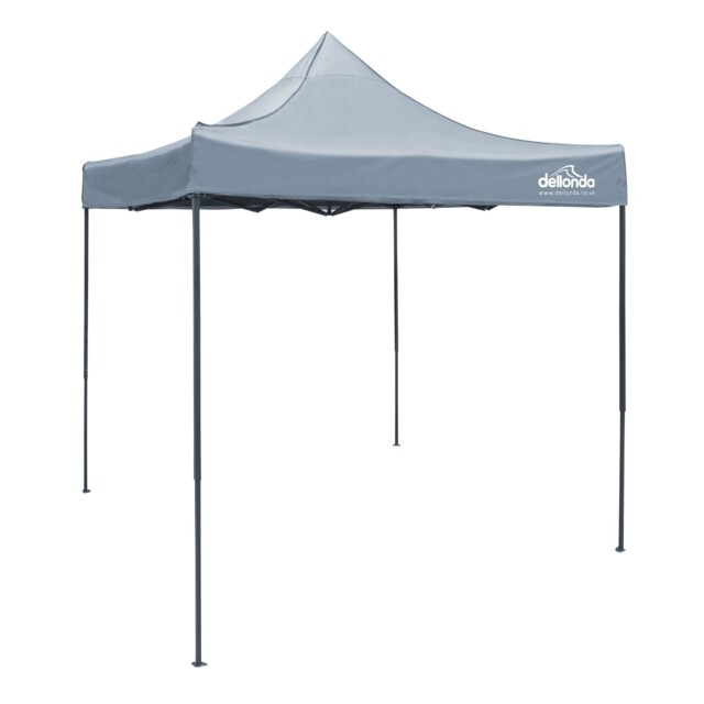 Dellonda Premium 2x2m Pop-up Gazebo Water Resistant Fabric Grey Canopy