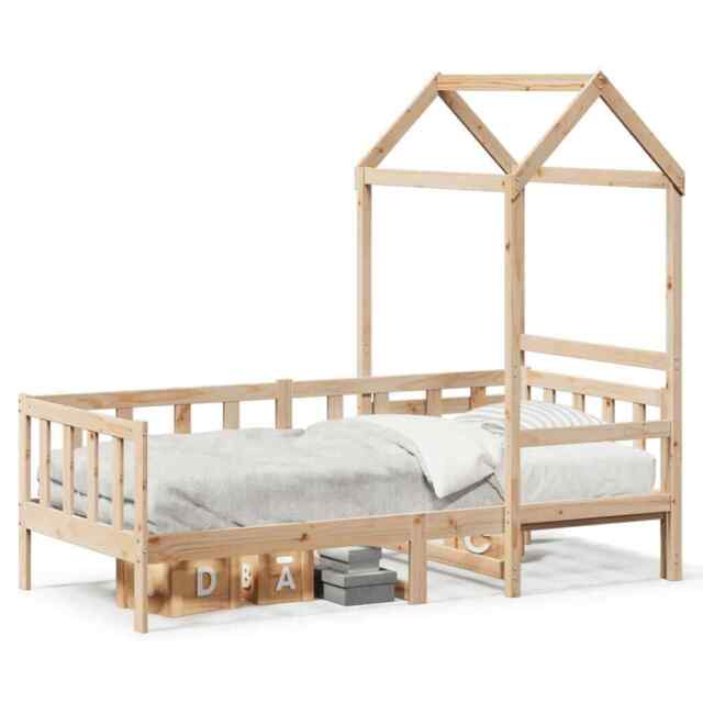 Day Bed With Roof 80x200 Cm Solid Wood Pine Vidaxl