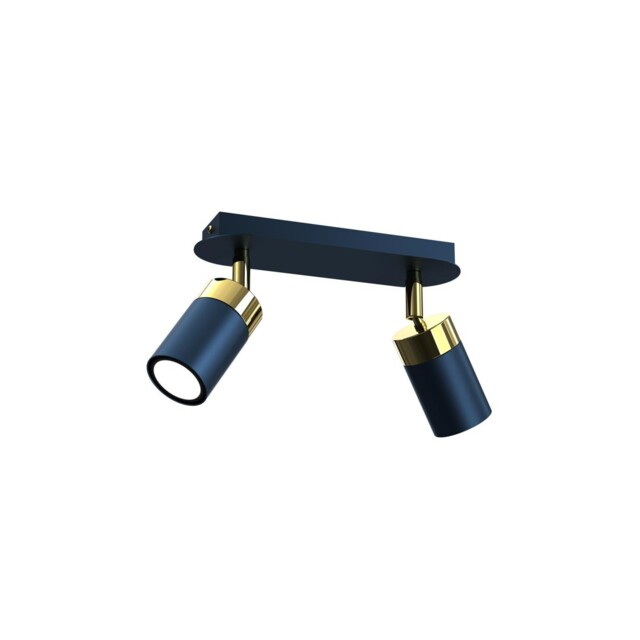 Joker Navy Blue/gold Ceiling Light 2xgu10 Mlp7723