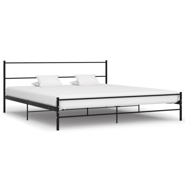 Vidaxl Grey Metal Bed Frame 100x200 Cm - Sturdy & Timeless